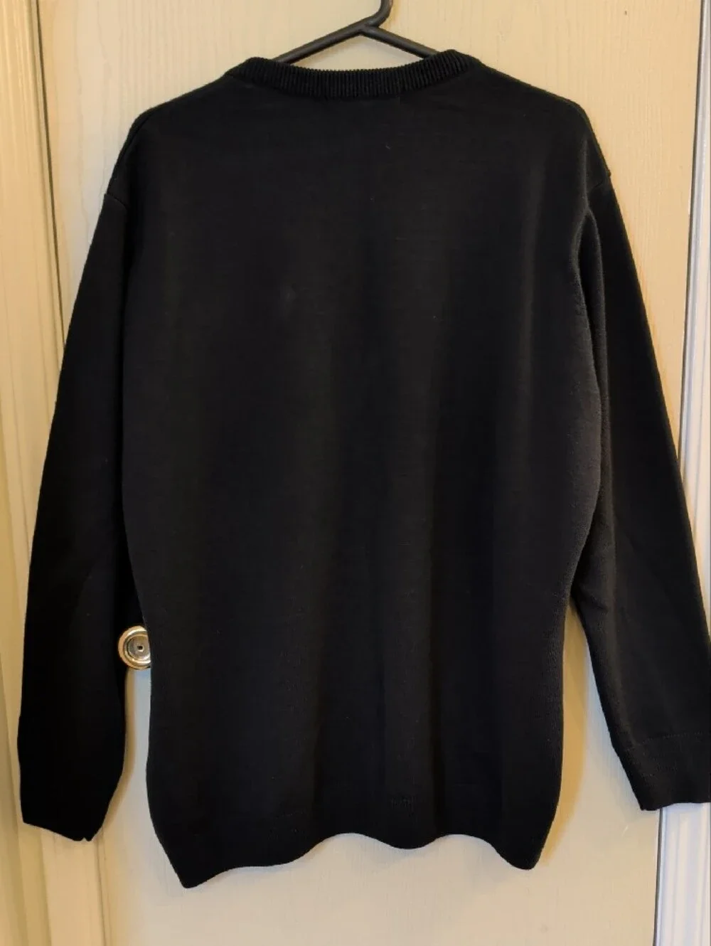 Harriton Black Button Front Cardigan Sweater Women's 2XL Rib Knit Classic